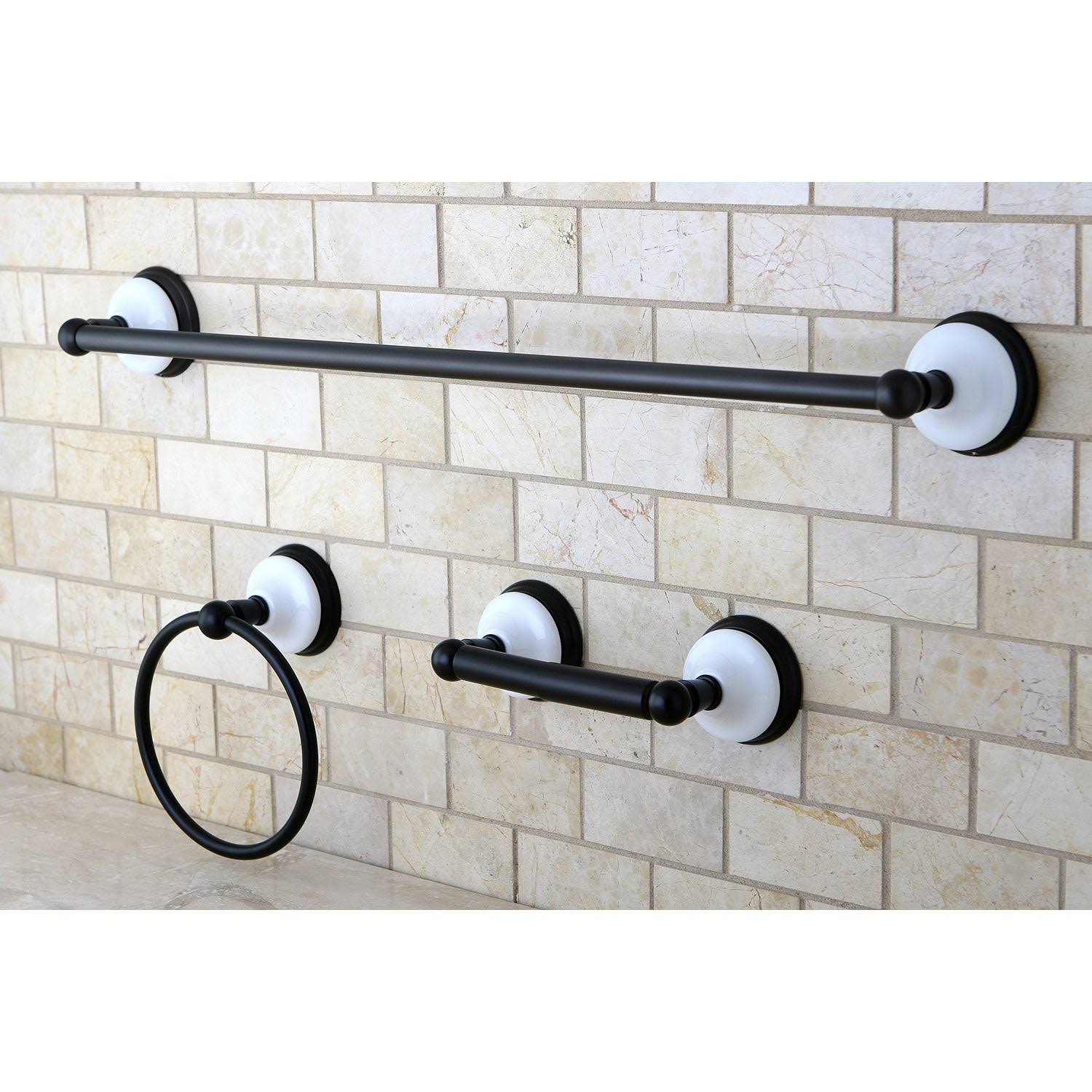 Kingston Brass Victorian 3-Piece Bathroom Accessory Set - Satin Nickel - Nickel Finish