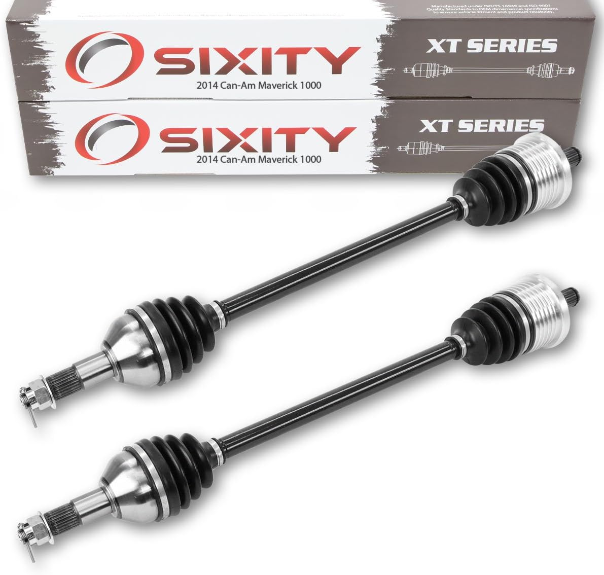 2014 for Can-Am Maverick 1000 4X4 Rear Left Right Axles XT Pair Back Driver Passenger XMR Complete Side