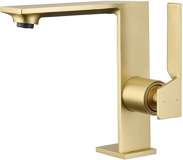 Weibath Single Handle Bathroom Sink Faucet Single Hole Brass (Black)