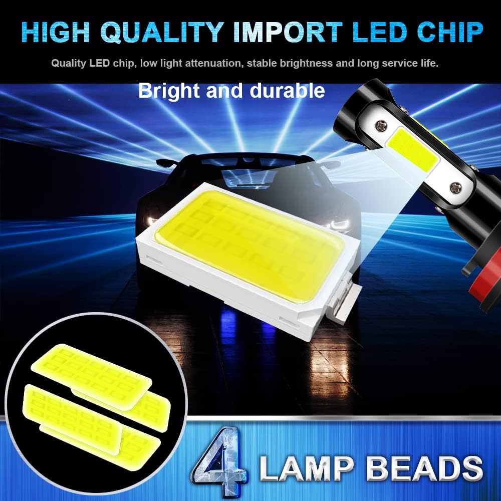 SJMYXCLW 9005/HB3 H11/H9/H8 LED Bulbs Combo for Honda Civic 2018 2019 2020, LED Combo Headlight High Low/Beam+Fog Light Bulbs Kit,Super Bright Cool White, Plug and Play,Pack of 6