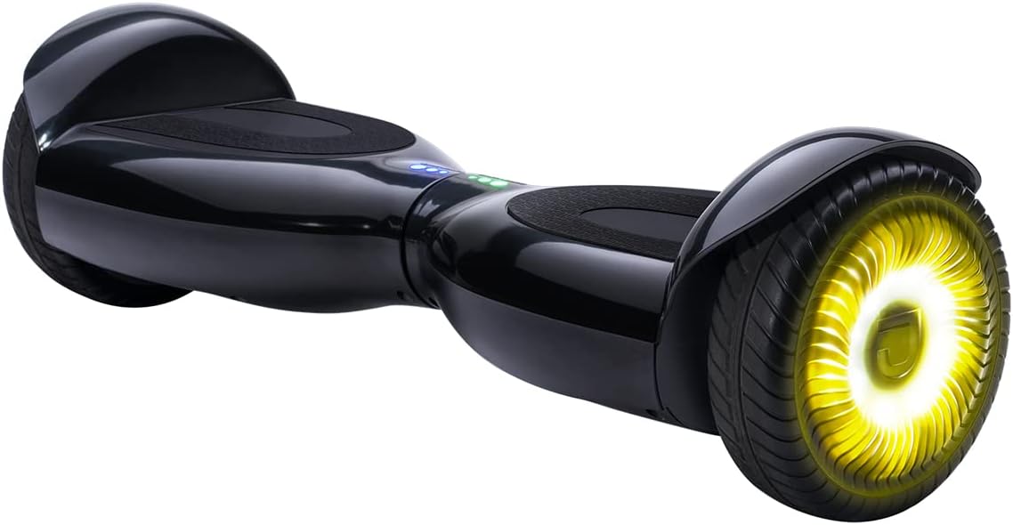 Jetson Zone Hoverboard | Top Speed of 7 mph | Maximum Range of 7 Miles | 6.3 inch All-Terrain Tires |300 Watt Dual Hub Motor| Recommended for Ages 12+, Black, Large