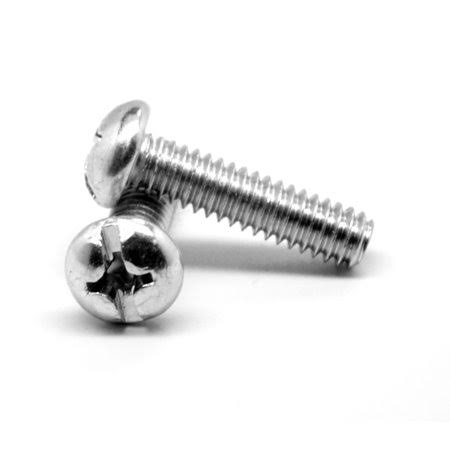 1/4-20 x 2 1/2 Coarse Thread Machine Screw Combo (Phillips/Slotted) Pan Head Low Carbon Steel Zinc Plated Pk 800