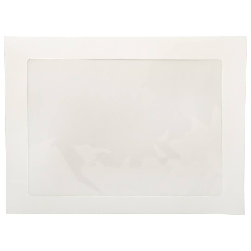 Jam Paper 9x22 x 12x22 Booklet Window Envelope - White - 100/Pack