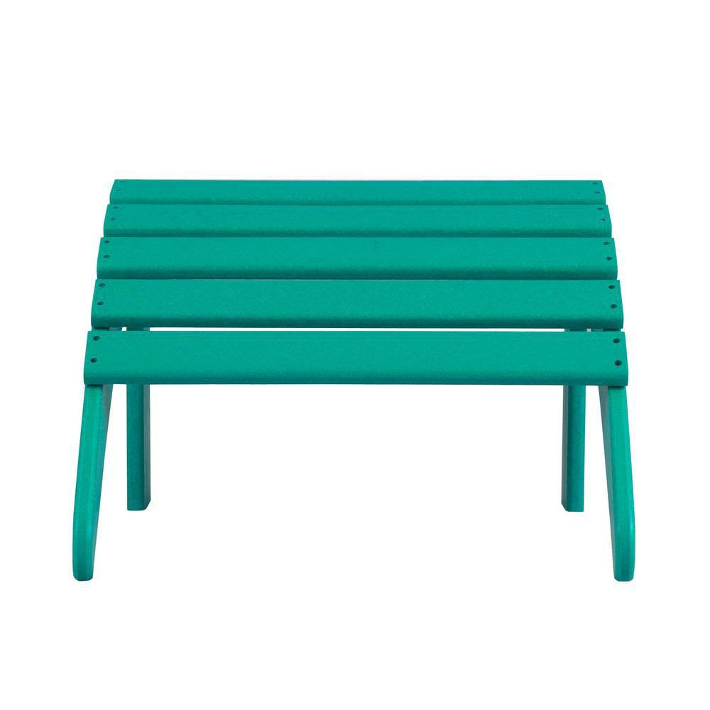 Outdoor Patio Folding Adirondack Ottoman, Turquoise