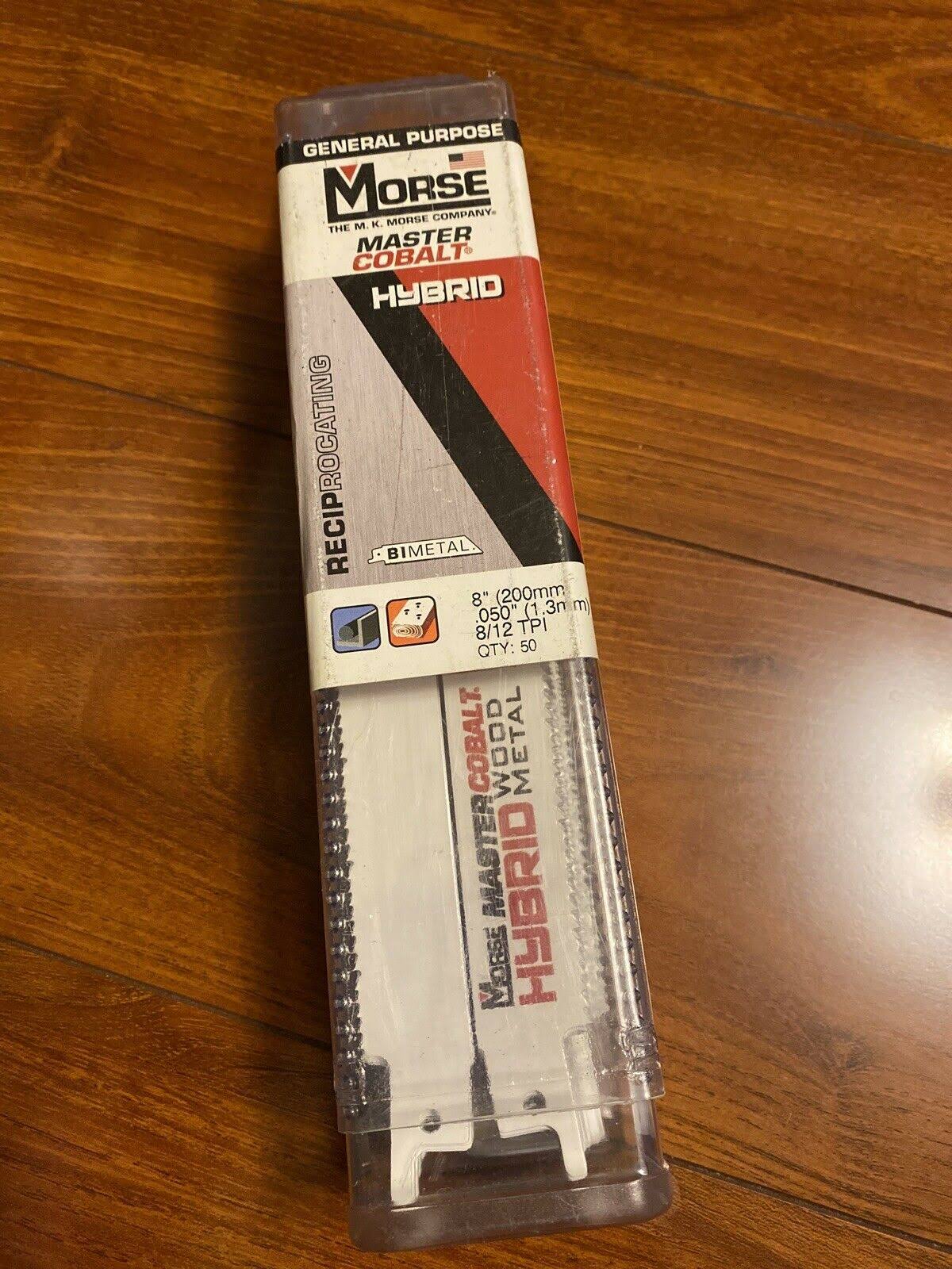 Morse Bi-Metal Reciprocating Saw Blades 8x22 8/12tpi 50 Pack 400947