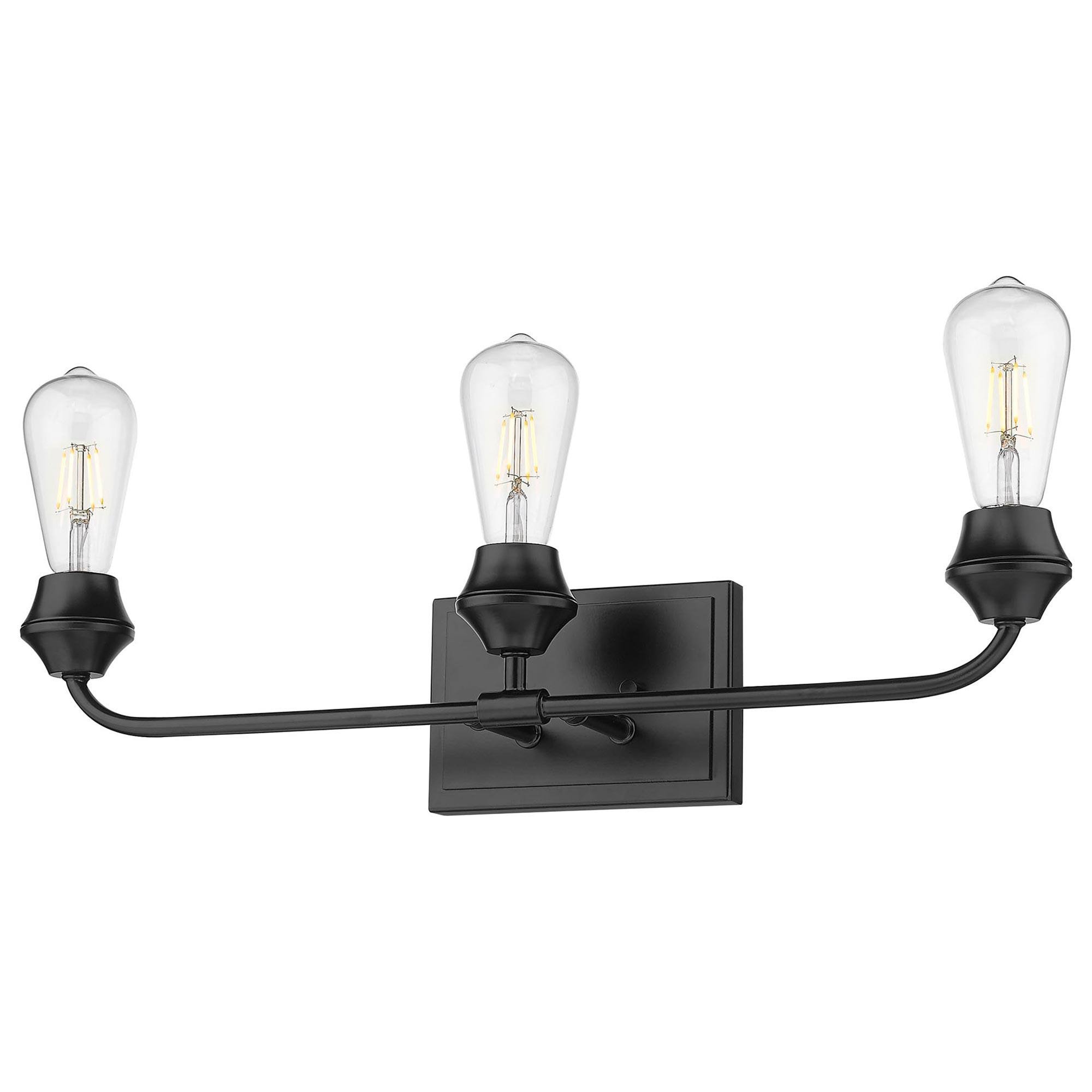 Golden Lighting 2120-BA3 Blk Ormond - 3 Light Bath Vanity Matte Black