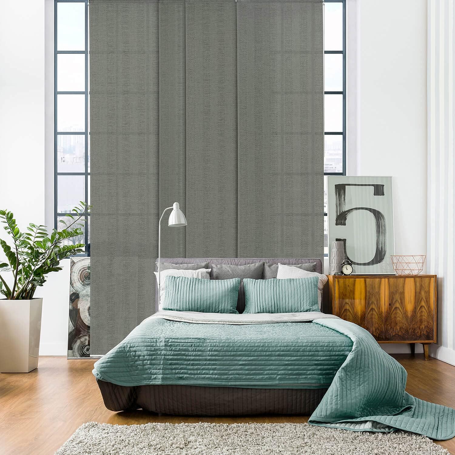 GoDear Design Deluxe Adjustable Sliding Panel Track Blind 45.8