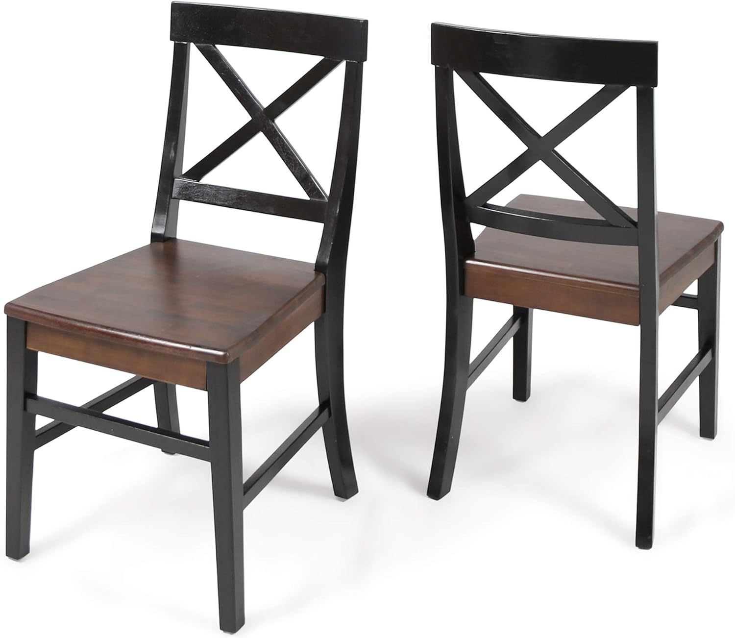 Great Deal Furniture Truda Farmhouse Light Grey Finish Acacia Wood Dining Chairs