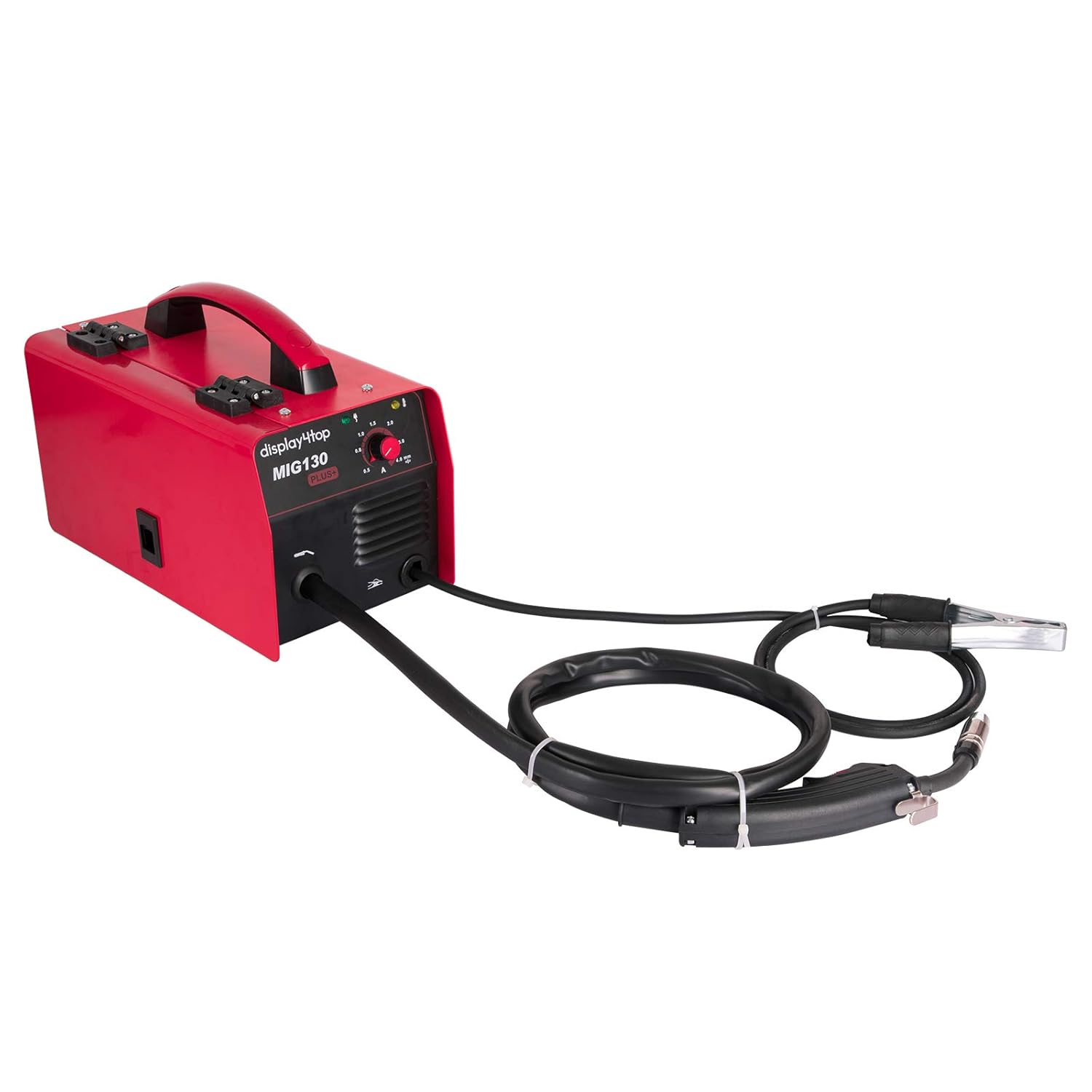 display4top Portable No Gas MIG 130 Plus Welder Flux Core Wire Automatic Feed Welding Machine,DIY Home Welder w/Free Mask - 110V