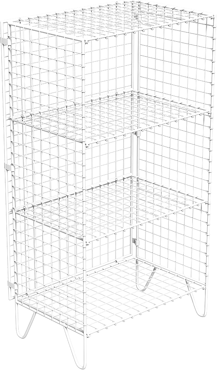 3-Shelf Foldable Storage Shelves for Kitchen Garage Bakers Closet, Iron Wire Organizer Rack 1 Pack (16 x 11 x 30 inches , L x W x H ) (Black) Pack of 2