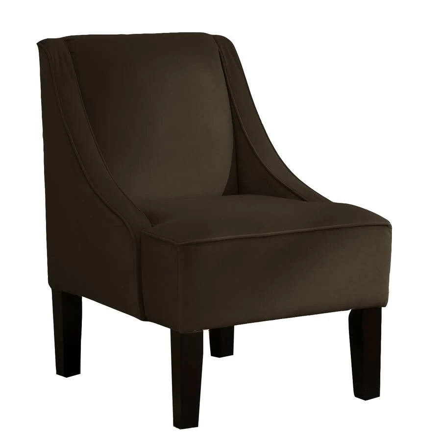 Skyline Furniture Diversey Collection Chocolate Accent Chair Polyester in Brown | 72-1VCHOC
