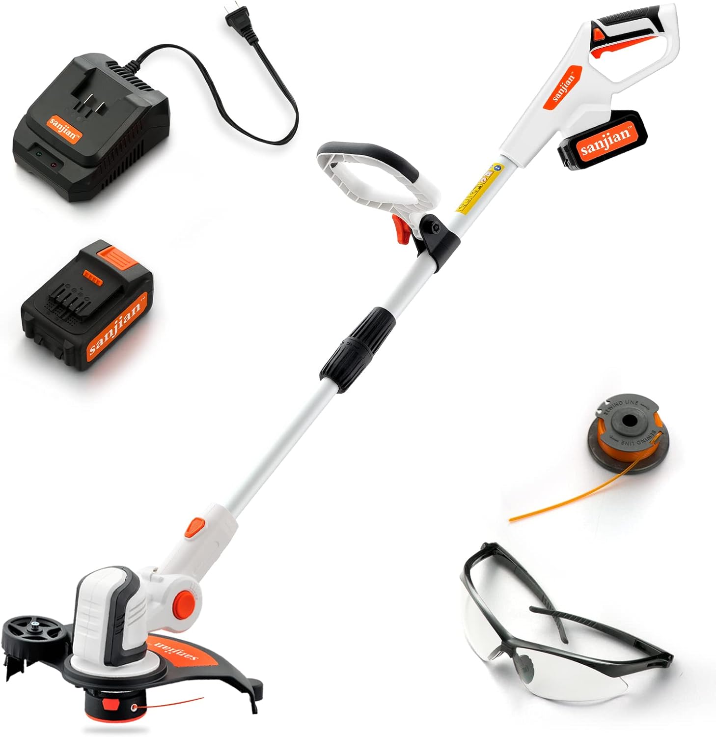 SANJIAN Cordless String Trimmer Weed Wacker 14
