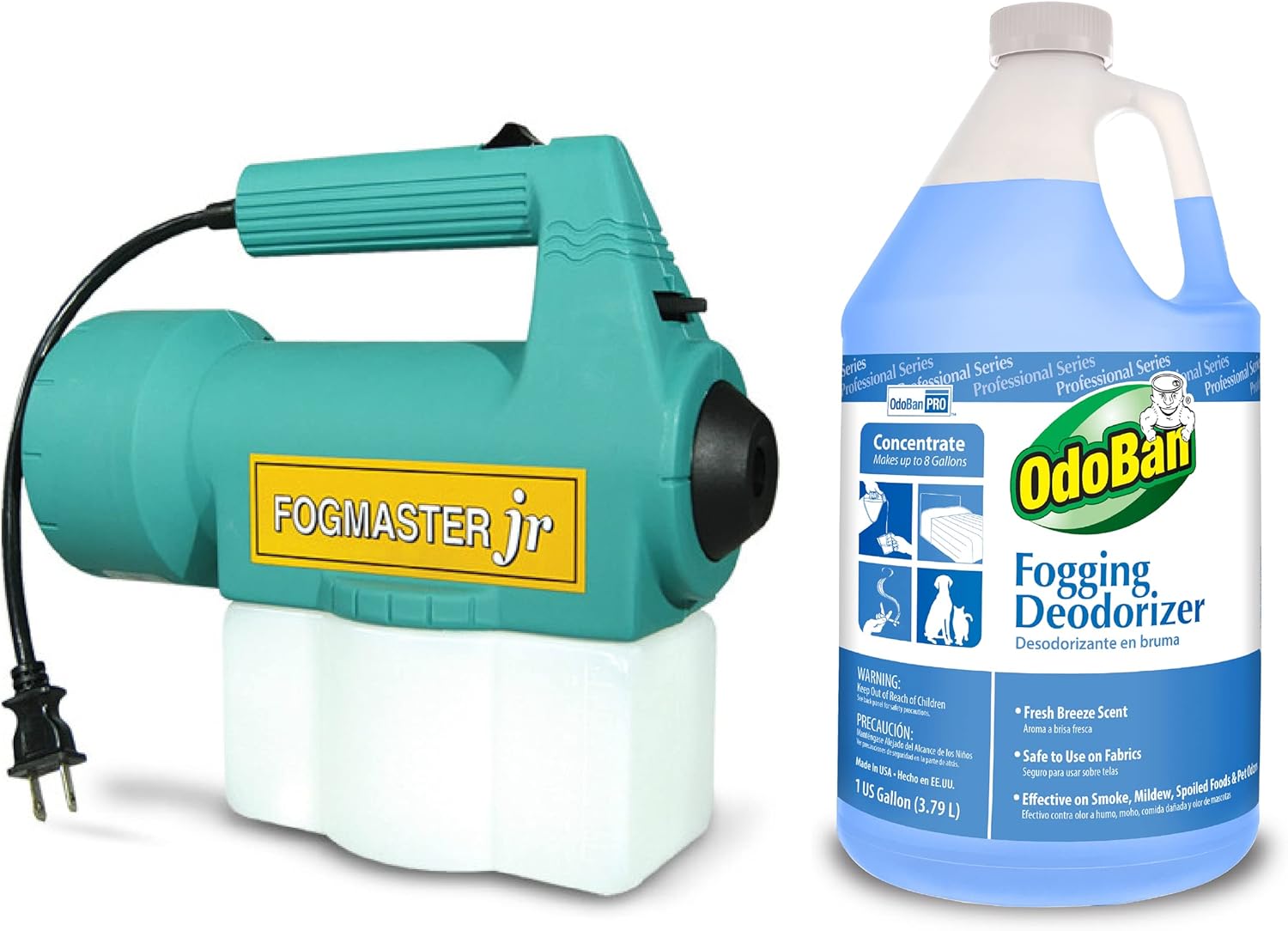 OdoBan Fogmaster Jr. Electric Handheld Fogger & Deodorizer 2-Pack for Odor Control
