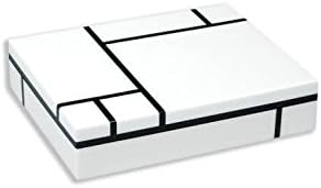 Pacific Connections Hand Crafted Lacquered Wood Box Certified Piet Mondrian Design Neutral Colors Large (12.5