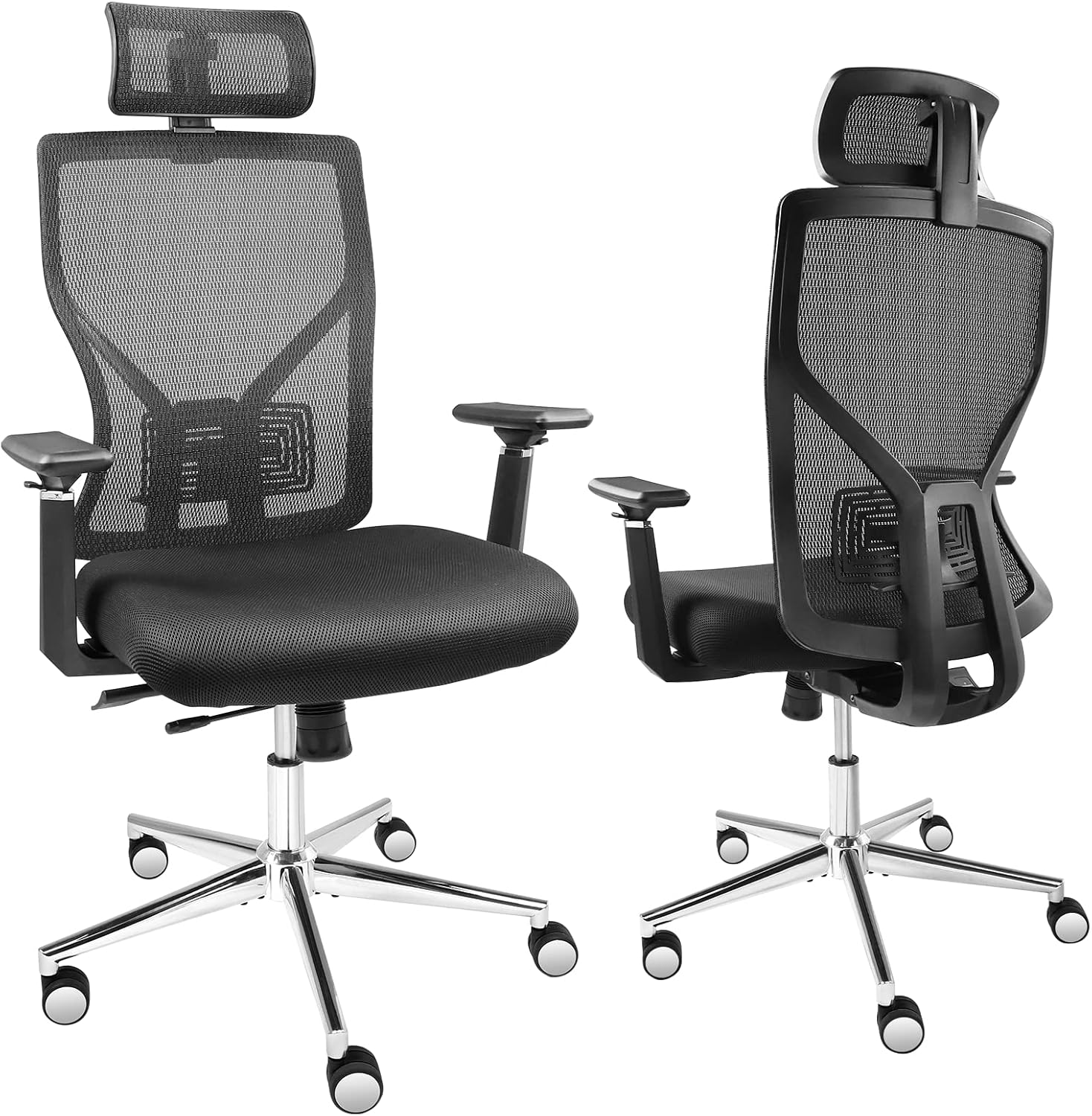 Ergonomic Office Desk Chair,MOLENTS Adjustable Computer Chair with Seat Slider, Adjustable Lumbar Support,Headrest,3D Armrest, 3 Position Tilt-Lock,Comfortable Mesh Back for Gaming, Home, or Office