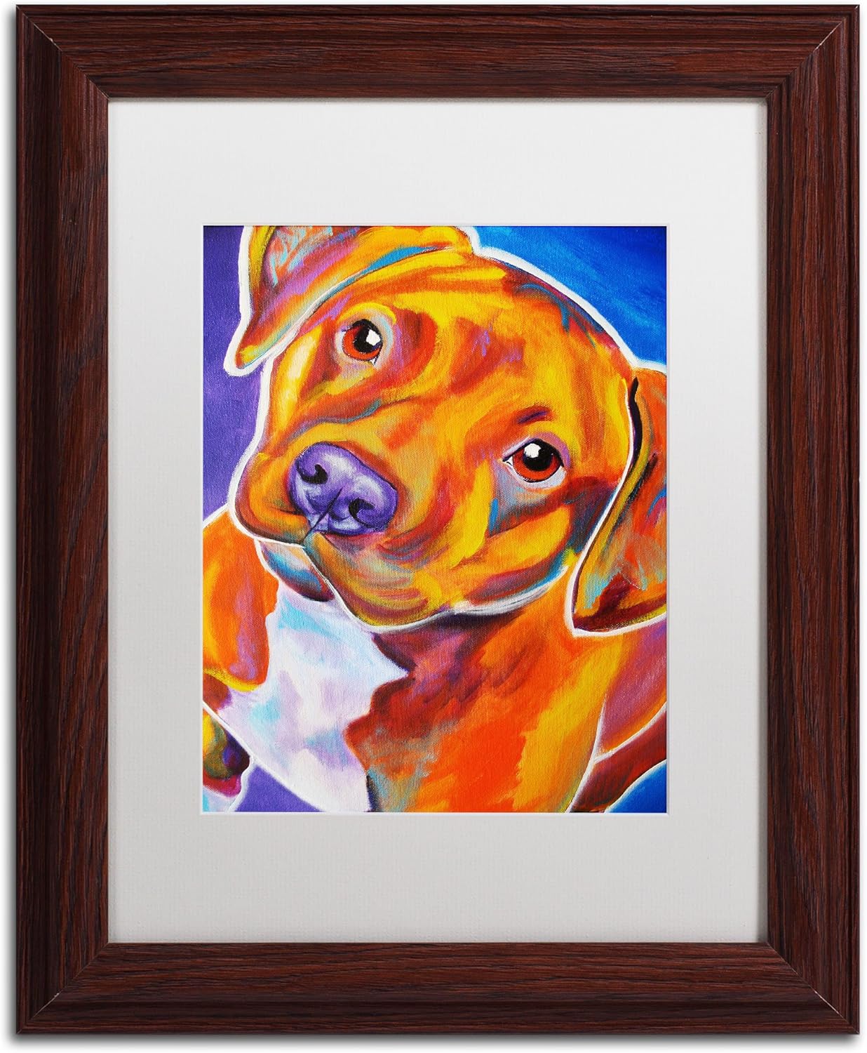 Harlem Crop Artwork by DawgArt Wood Frame, 11 by 14-Inch, White Matte Pack of 2