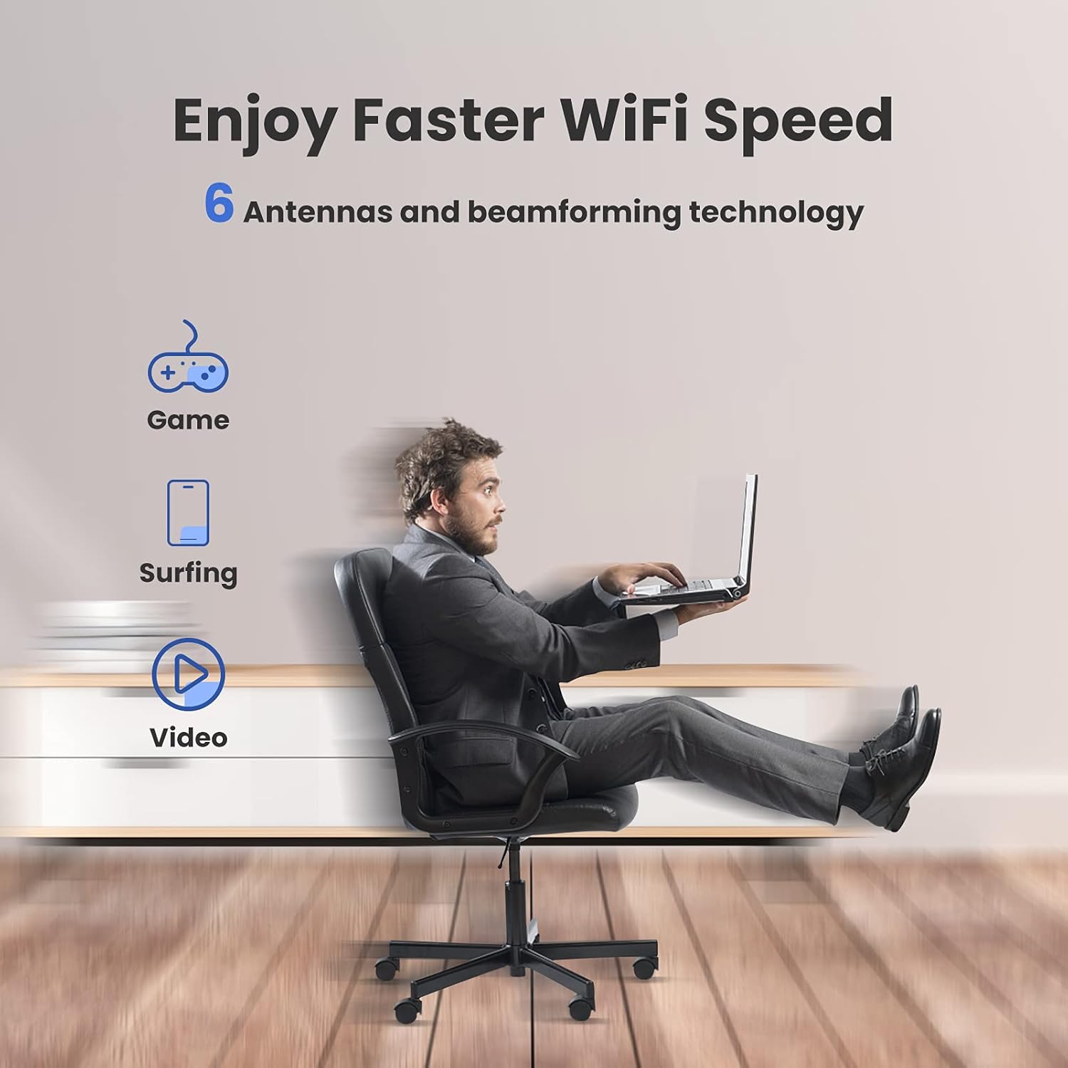 Gigabit WiFi Router, AC2100 Dual Band High Speed Wireless Router for Home & Gaming, 6 Antennas, MU-MIMO for Superb 2300 Sq.Ft Coverage & 30+ Devices, Easy Setup, Parental Control(Model: Connectize G6) Pack of 2