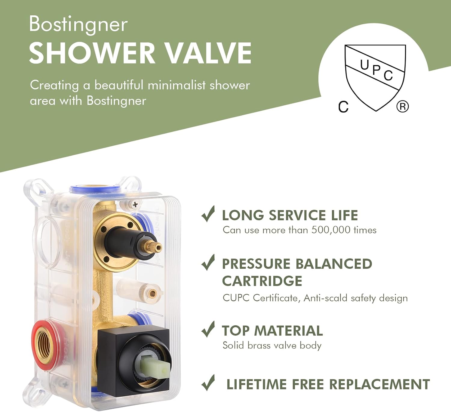 Bostingner NER19008DH Shower Body Sprays Systems, 10 Inch Rain Shower Head System Wall Mounted, All Metal Shower Jets System, Contain Rough-in Shower Valve, Matte Black