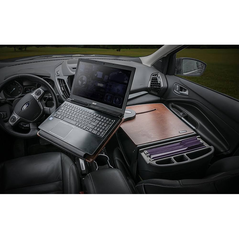 AutoExec Reach Desk Front Seat Mahogany