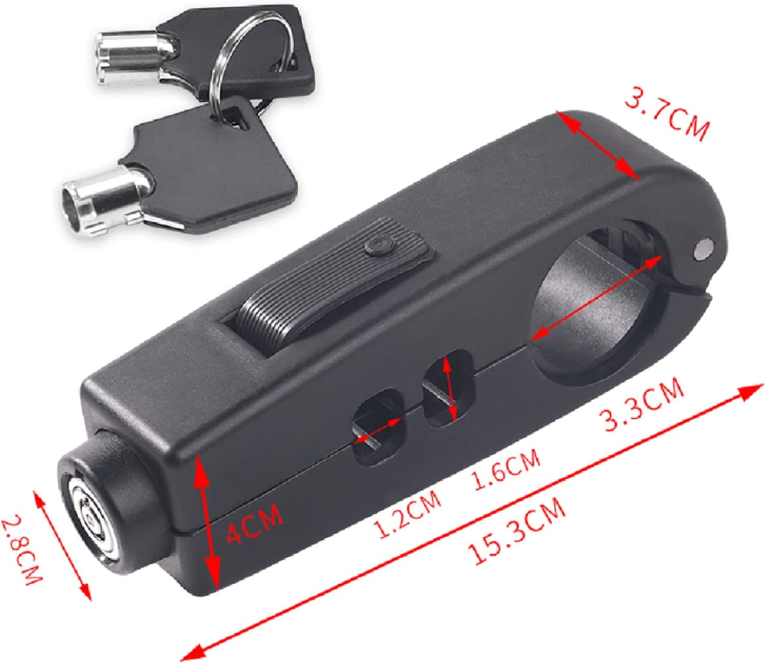 Upgraded Motorcycle Throttle Handlebar Lock Portable Anti-Theft Lock Motorcycle and Scooter Handle Throttle Grip Security Lock for Motorcycle, ATV, Dirt Bike, Scooter (Black)