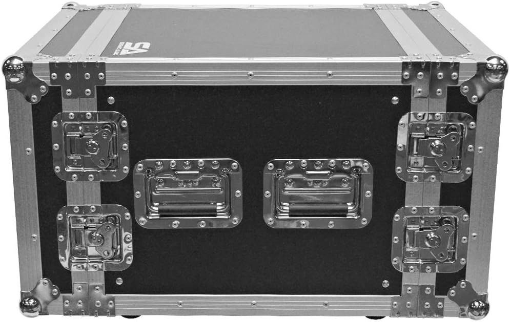 Seismic Audio - SATAC8U - Heavy Duty 8 Space ATA Rack Case - 8U PA DJ Amplifier Flight Road Case - Pro Audio DJ Rack