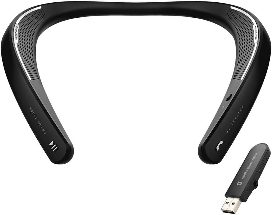 My Theater Wearable Neckband Bluetooth Speaker Universal, Black (EM-W100UBK)