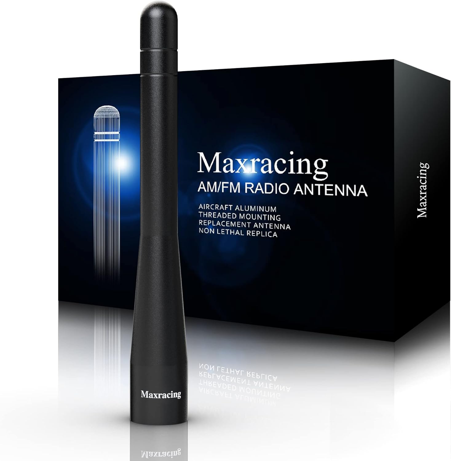 Maxracing Short Aluminum Antenna Compatible with 1998-2022 Harley Davidson All Family Series Model Motorcycles