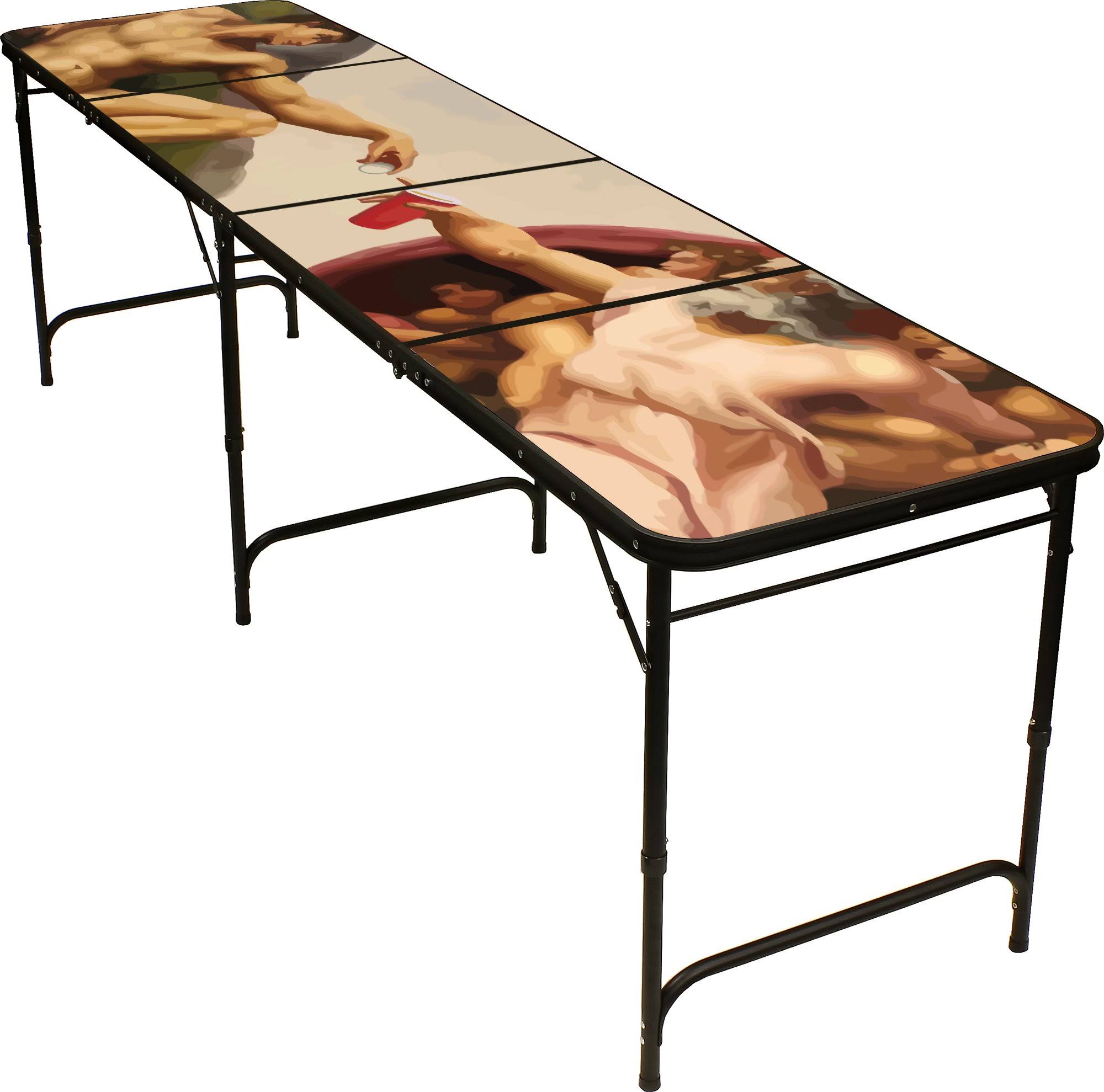 Red Cup Pong Sistine Beer Pong Table in Black Aluminum