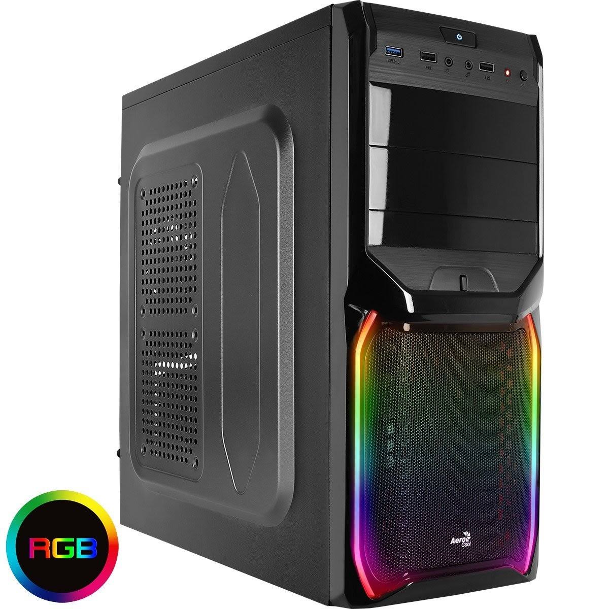 Aerocool V3X RGB Midi-Tower Black Computer Case Hardware/Electronic