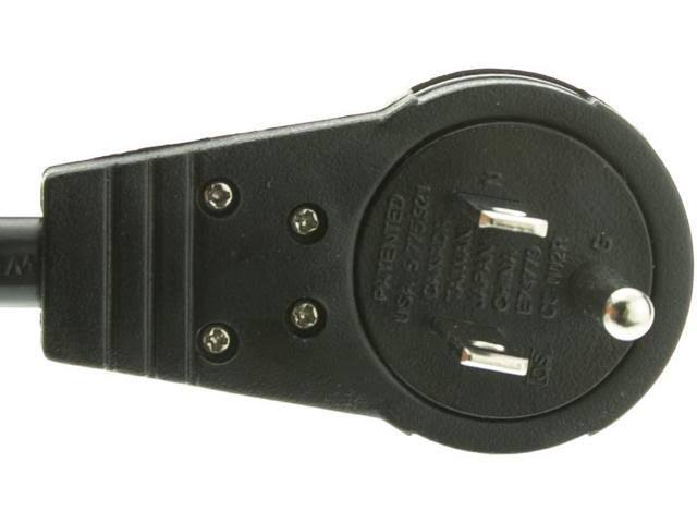 Edragon Surge PROTECTOR, Flat Rotating Plug, 6 Outlet, Horizontal Outlets, Plastic, Power Cord, 4 Feet, Black, Pack of 4 ED75647