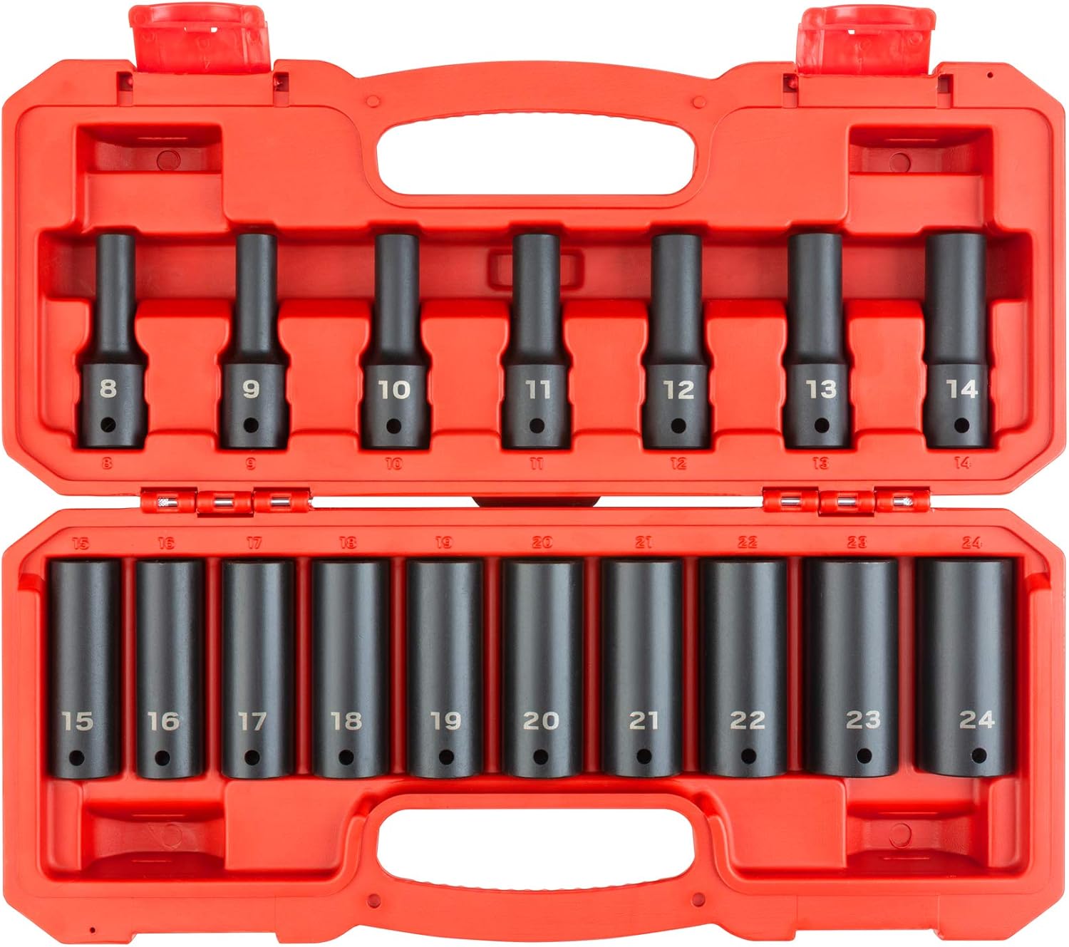 TEKTON 1/2 Inch Drive 6-Point Impact Socket Set, 87-Piece (5/16-1-1/4 in, 8-32 mm) | SID92407