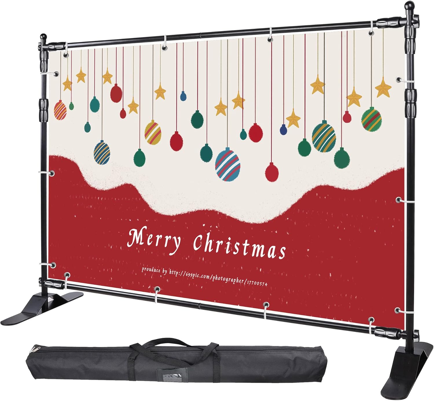 WinSpin 8' Step and Repeat Display Backdrop Banner Stand Adjustable Telescopic Trade Show Wall Exhibitor Pack of 2