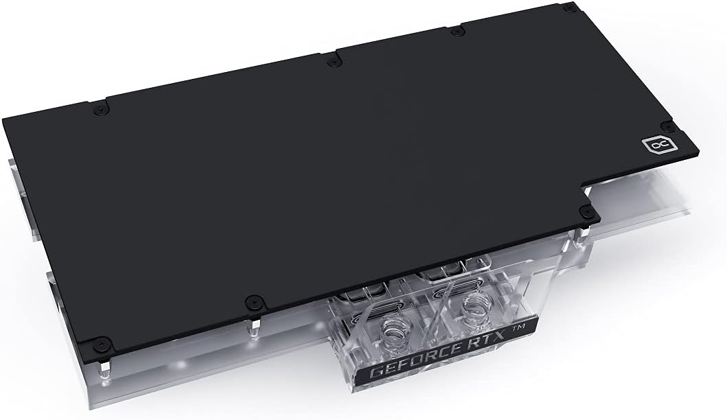 Alphacool Eisblock Aurora GPX-N GPU Water Block & Backplate, RTX 3070 (ROG Strix), D-RGB, Nickel/Plexi