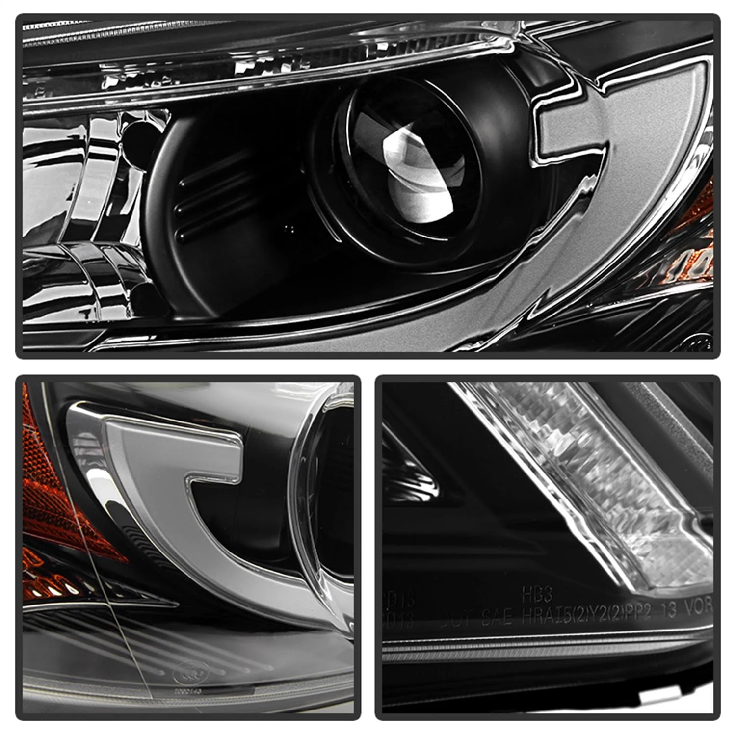 Spyder Honda Accord (13-15) Projector Headlights - Black