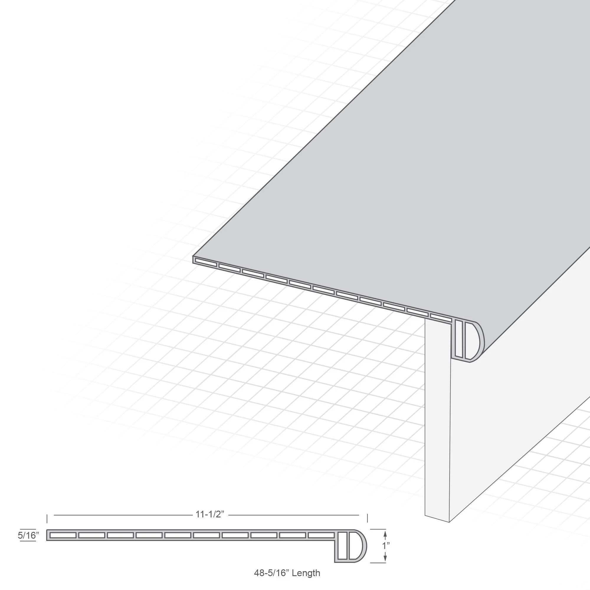Cali Vinyl Pro Stair Tread, Classic Acacia