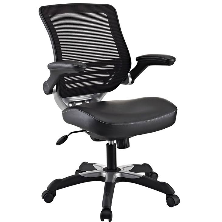 Edge Vinyl Office Chair in Black
