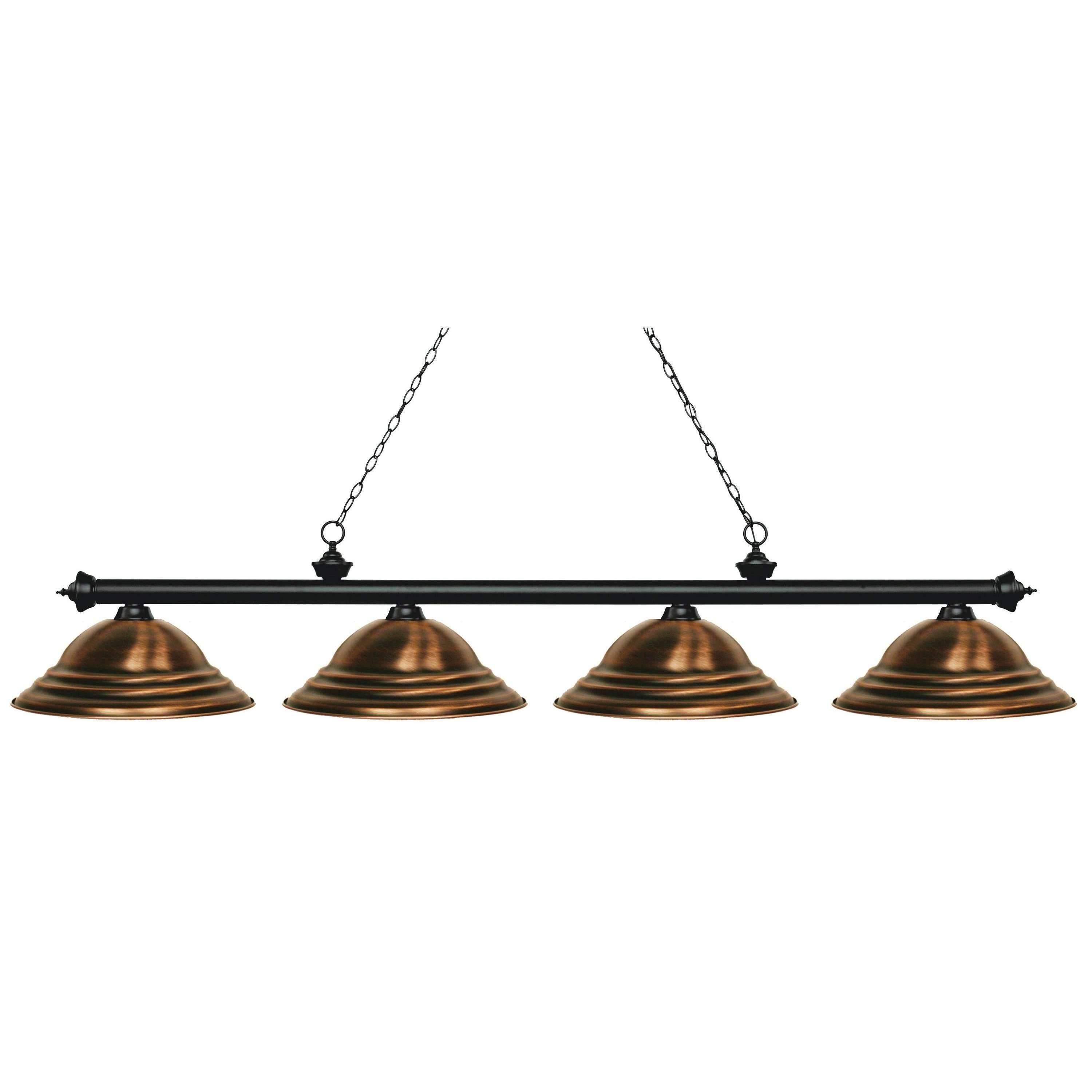 Z-Lite 200-4MB-SAC Riviera - 4 Light Island/Billiard Matte Black