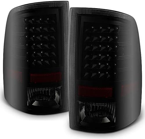AKKON - Fits Black Smoked 2009-2018 Dodge Ram 1500 10-18 Ram 2500 3500 Pickup Truck LED Tail Lights Driver+Passenger Pair Set