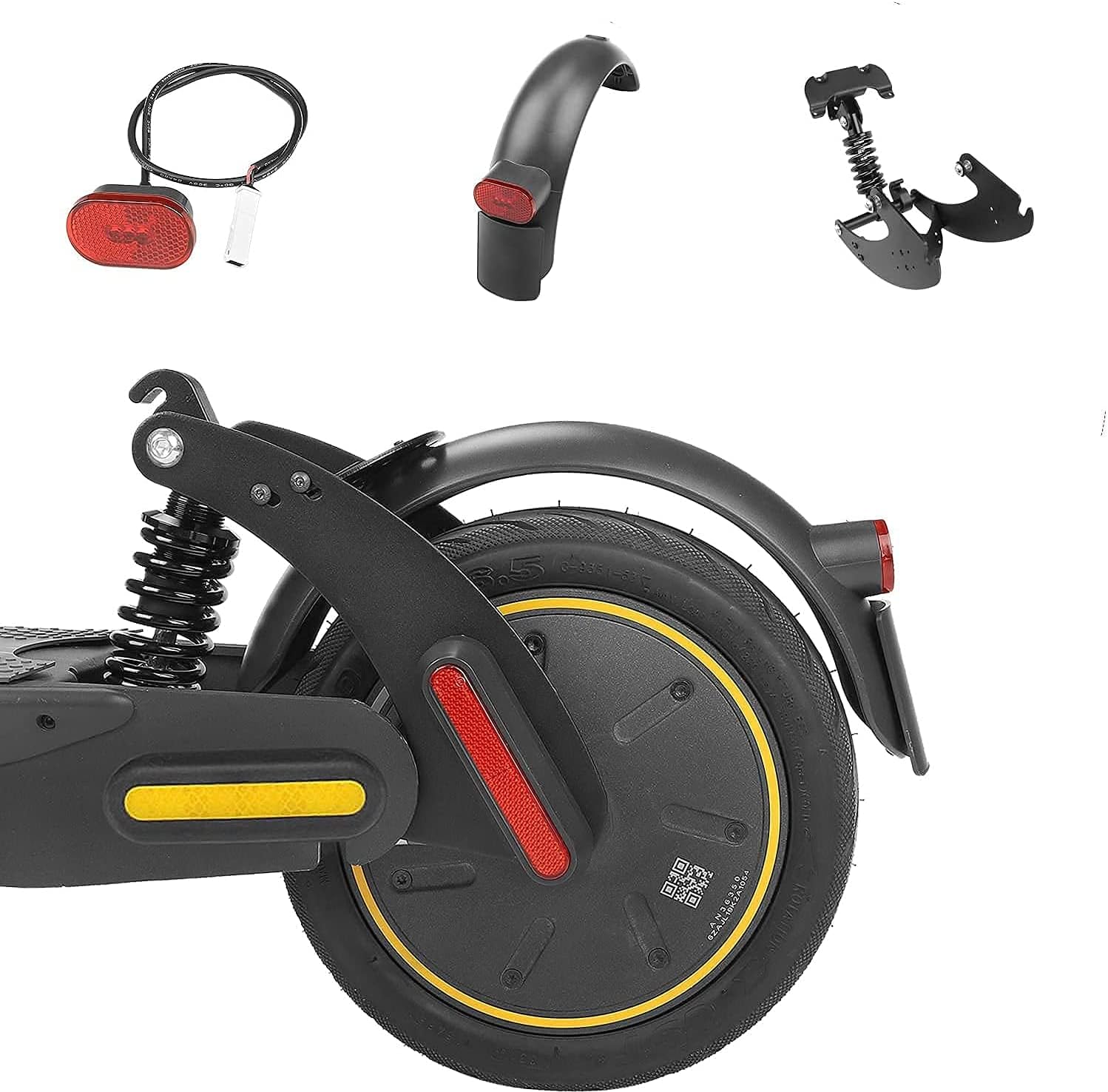 YBang Rear Suspension Kit with Mudguard and LED Taillight for Segway Ninebot Max G30 Electric Scooter Shockproof Vibration Damper Accessories