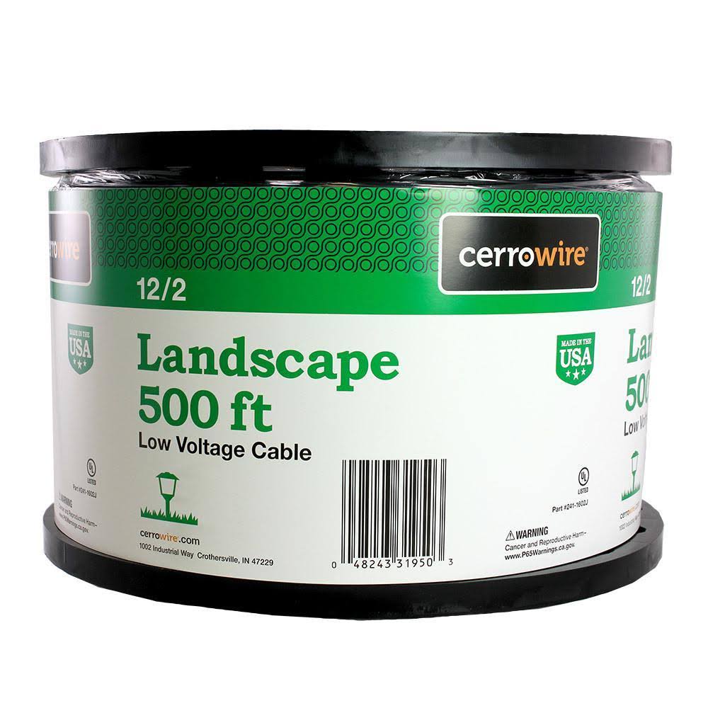 Cerrowire 500 ft. 12/2 Black Stranded Landscape Lighting Wire