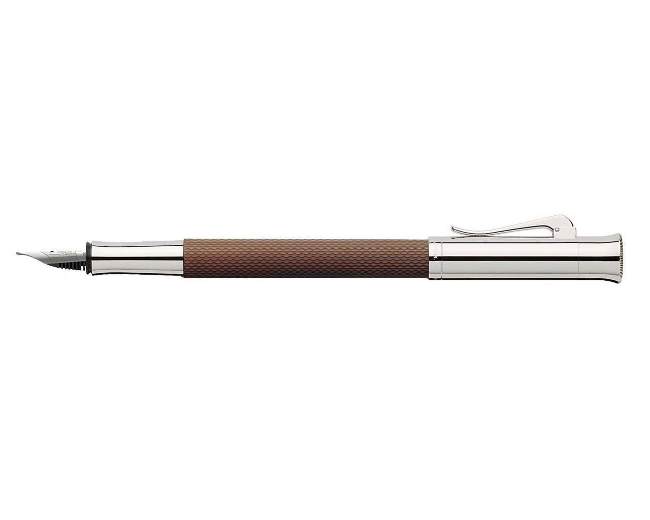 Graf Von Faber-Castell Guilloche Cognac Fountain Pen - Broad