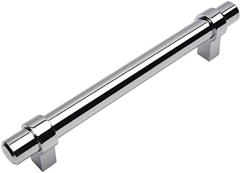 10 Pack - Cosmas 161-128CH Polished Chrome Contemporary Bar Cabinet Handle Pull - 5