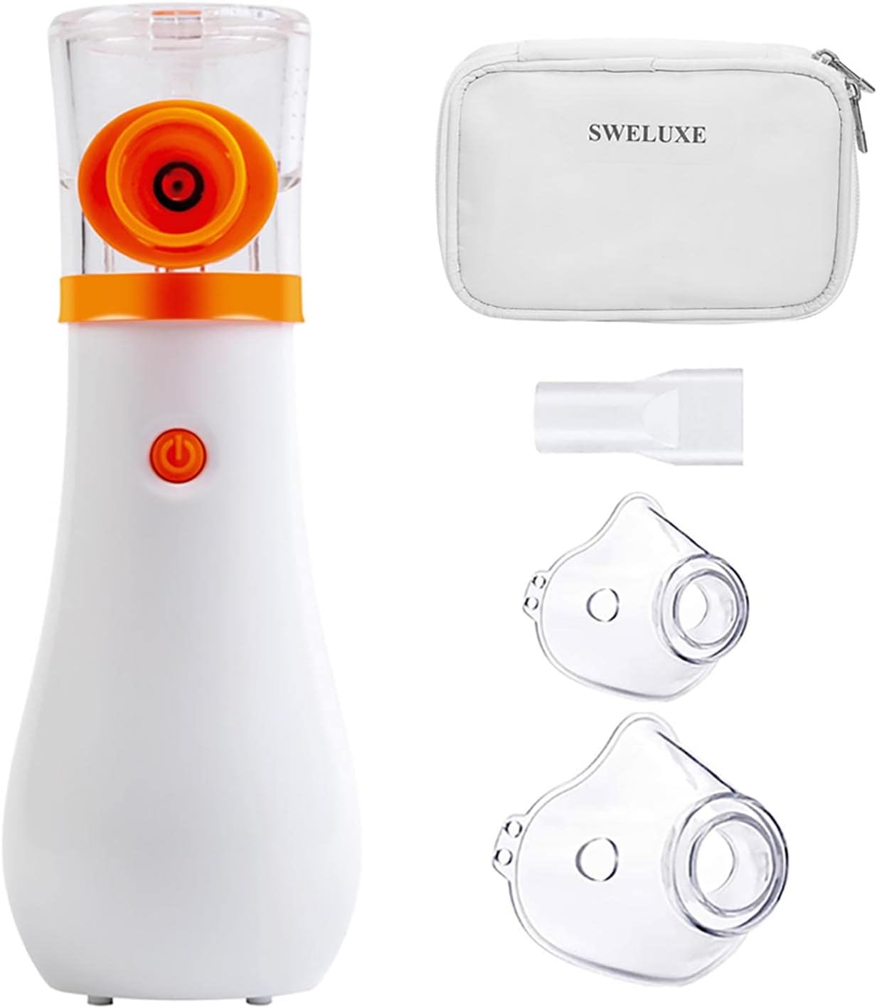 Sweluxe Portable Nebulizer for Kids and Adults, Battery Operated Nebulizer Machine 3 Speed Adjustable Steam Inhaler for Home and Travel Use with Carrying Case