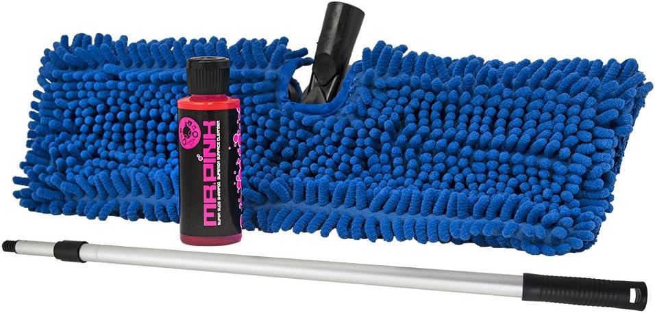 Chemical Guys HOL131 Premium Chenille Microfiber Car Wash Mop and Heavy Duty Extendable Pole Kit (for RVs, Trucks, and Large Vehicles 3 Items) Pack of 2
