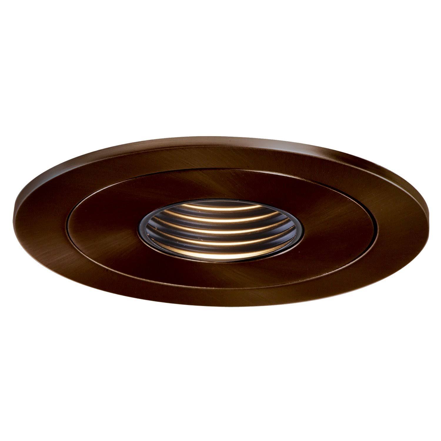 Halo Recessed 1419TBZ 4-Inch Pinhole Tuscan Bronze Trim with Black BAFFLE, White