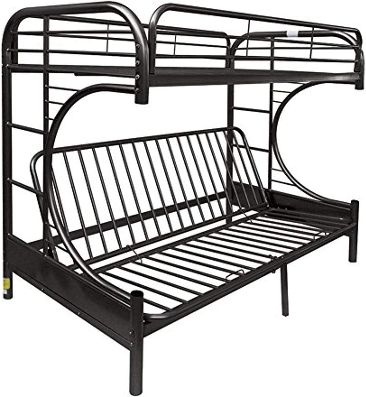 Acme Eclipse Futon Bunk Bed, Twin X-Large/Queen, Silver
