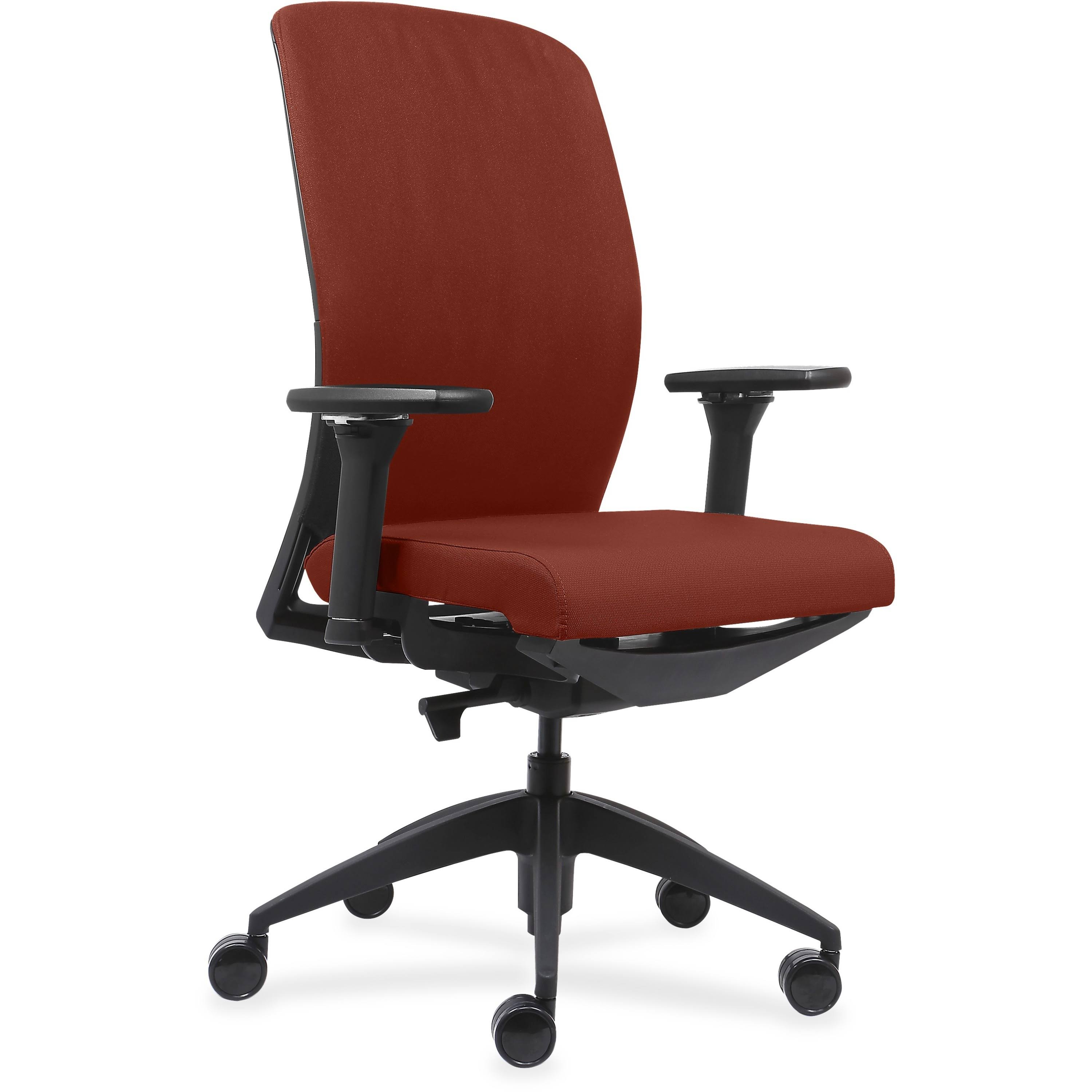 Lorell Executive Chairs with Fabric Seat u0026 Back (Orange)