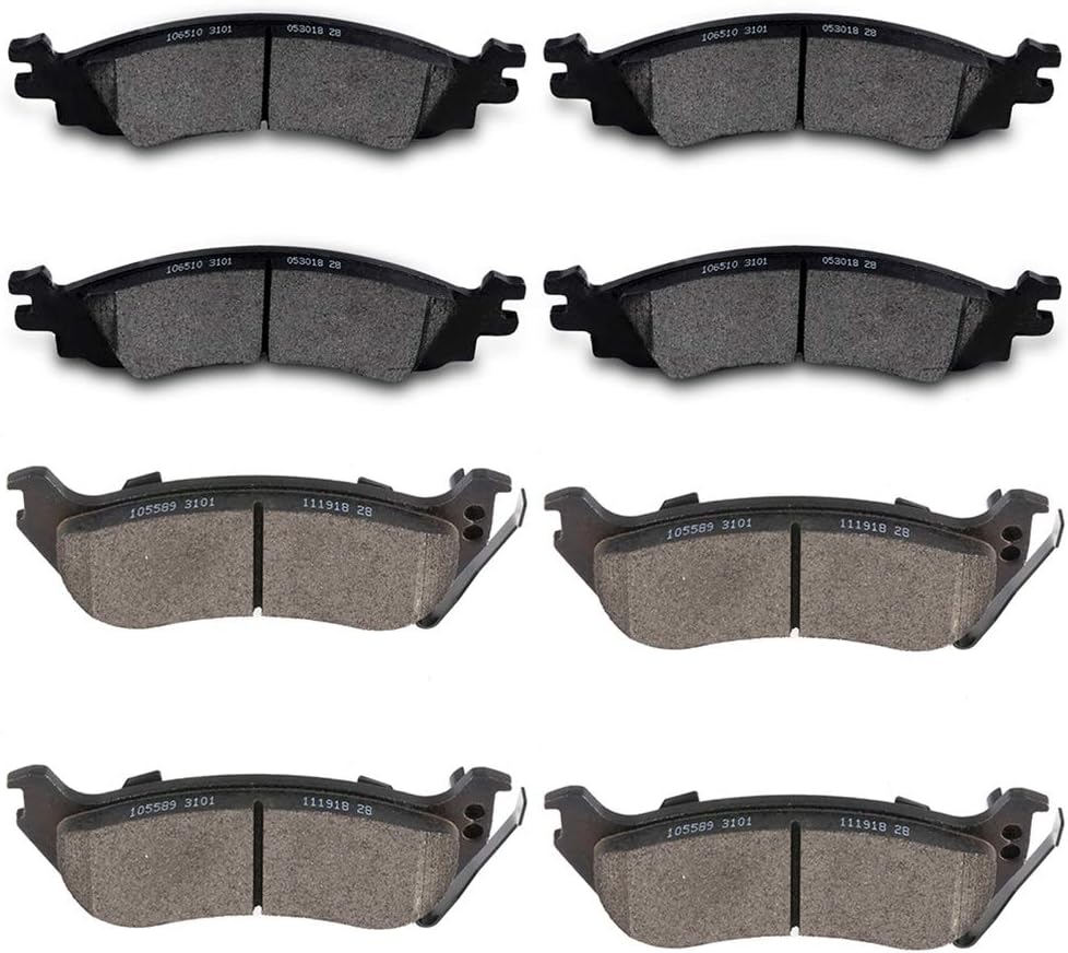 Ceramic Brake Pads Kits,SCITOO 8pcs Brakes Pads Set fit for 2006-2010 for Ford Explorer,2007-2010 for Ford Explorer Sport Trac,2006-2010 for Mercury Mountaineer