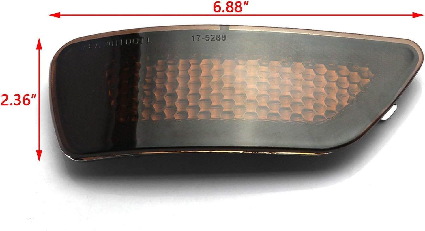 Xotic Tech 2pcs Smoked Lens Rear Bumper Reflector Lights OE Fit Compatible with Jeep Grand Cherokee 11-2020 Compass 11-16 or Dodge Journey 11-17 (Part # 57010720AC 57010721AC 57010720-AC 57010721-AC)