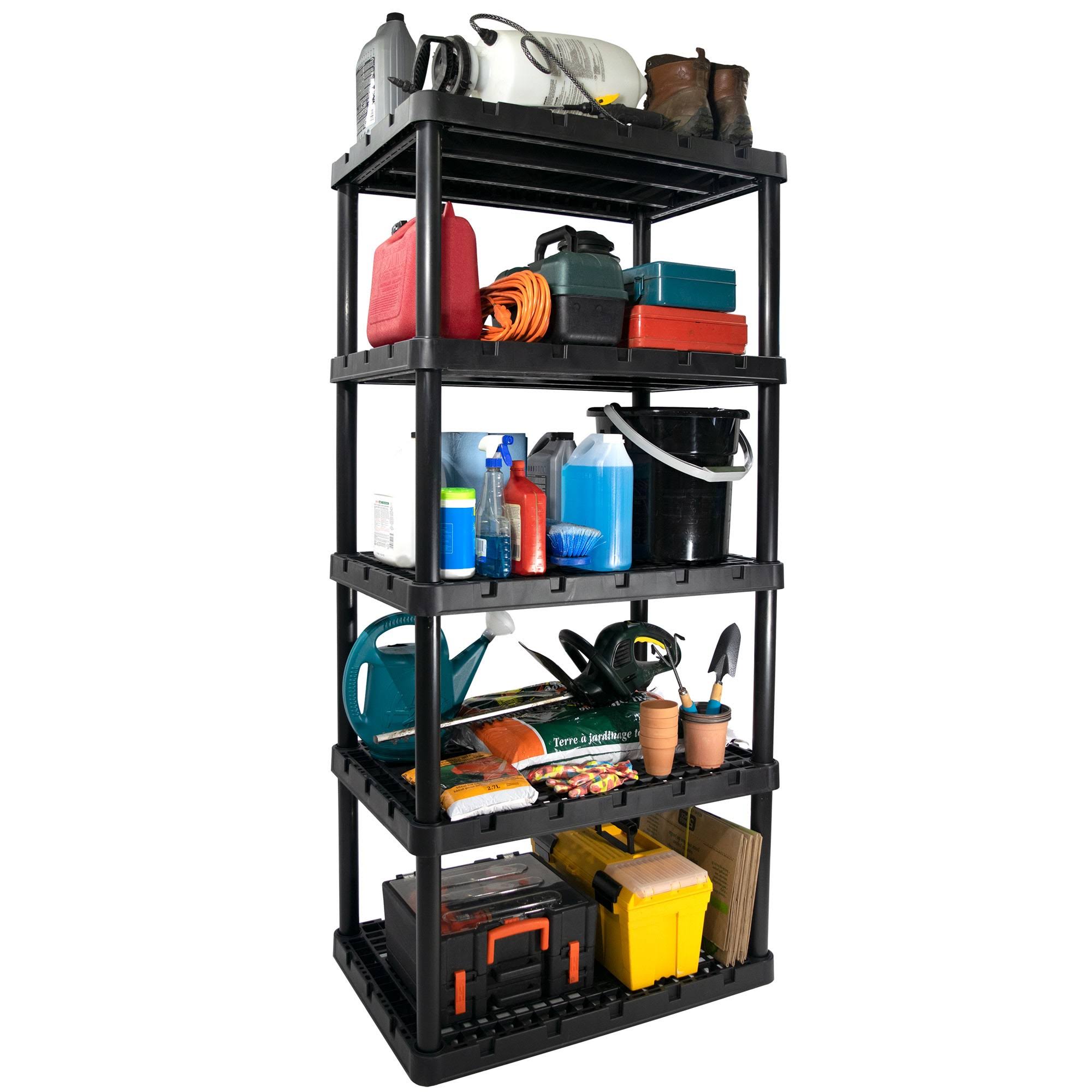 Gracious Living 91084-1c Knect-A-Shelf Shelving Unit, Resin, 72x22
